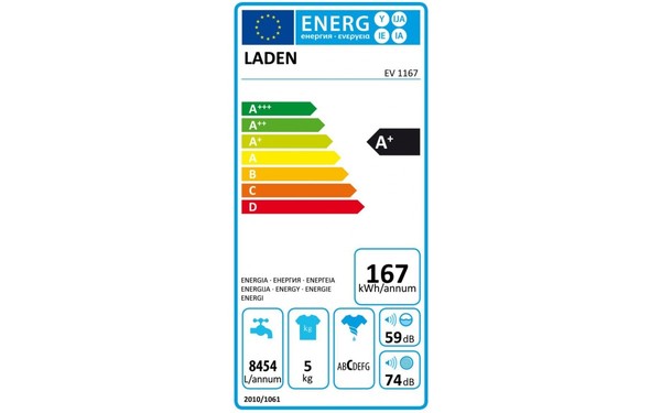 LADEN EV1167 - &Eacute;tiquette &eacute;nergie