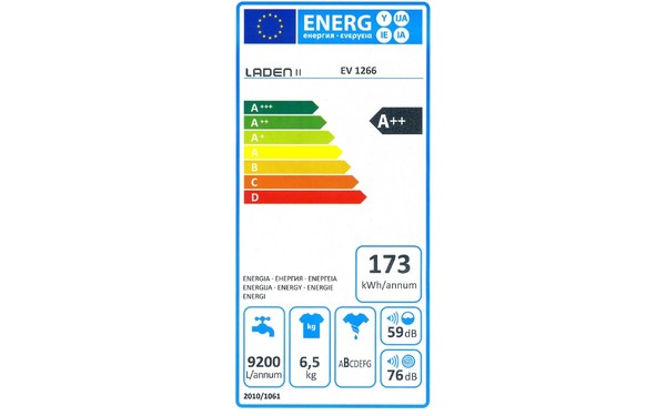 LADEN EV1266 - &Eacute;tiquette &eacute;nergie