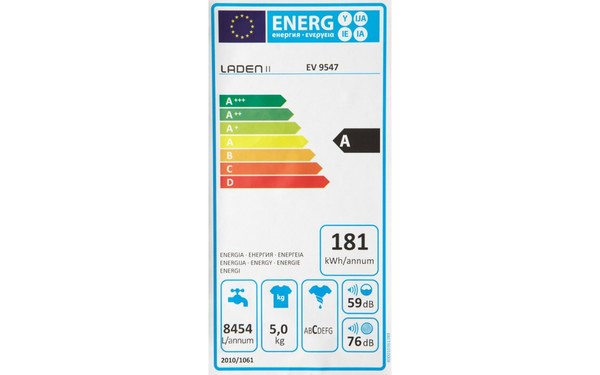 LADEN EV9547 - &Eacute;tiquette &eacute;nergie
