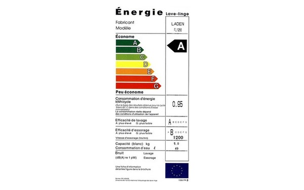 LADEN FL1256 - &Eacute;tiquette &eacute;nergie