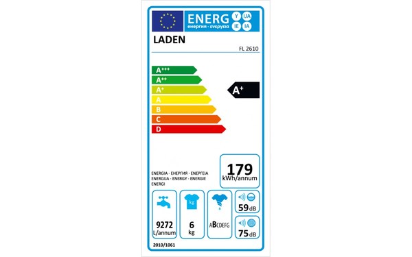 LADEN FL2610 - &Eacute;tiquette &eacute;nergie