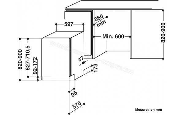 LADEN LVI210FD - Schema d'encastrement