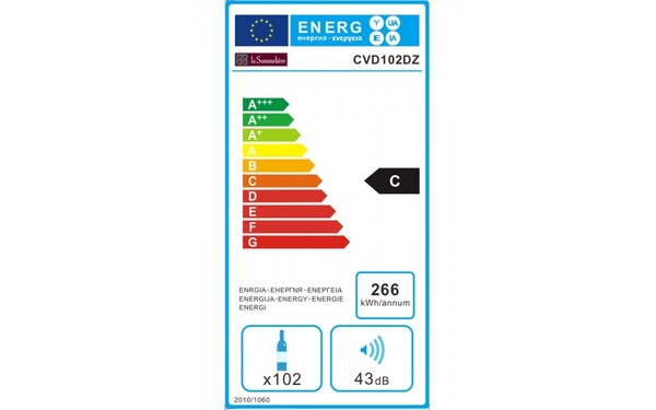 LA SOMMELIERE CVD102DZ - &Eacute;tiquette &eacute;nergie