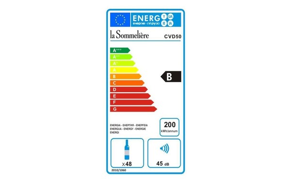 LA SOMMELIERE CVD50 - &Eacute;tiquette &eacute;nergie