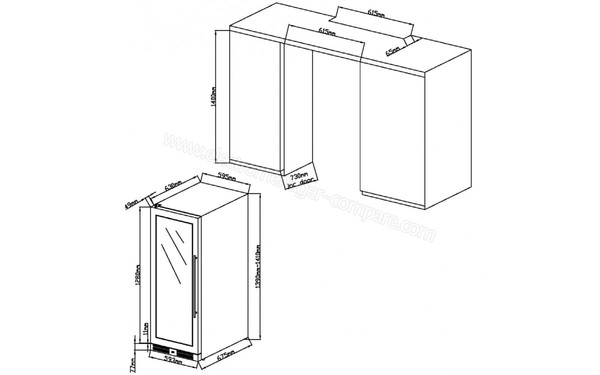 LE CHAI LB1100 - Sch&eacute;ma de l'encastrement 1
