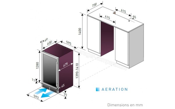 LE CHAI LB1100 - Sch&eacute;ma de l'encastrement 2