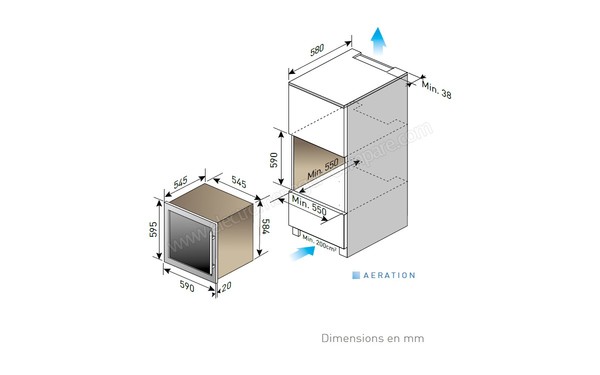 LE CHAI LB340 - Sch&eacute;ma encastrement 1