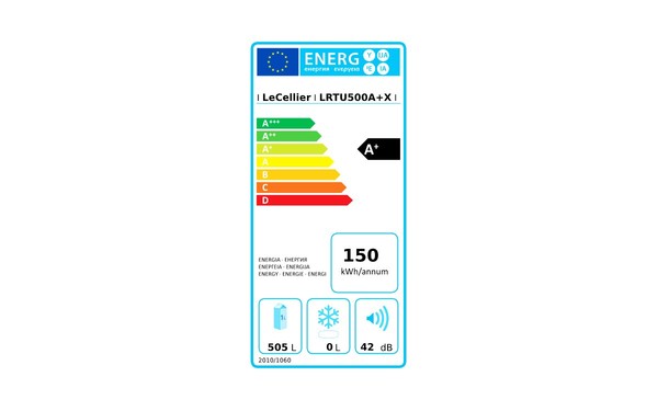 LECELLIER LRTU500A+X - &Eacute;tiquette &eacute;nergie