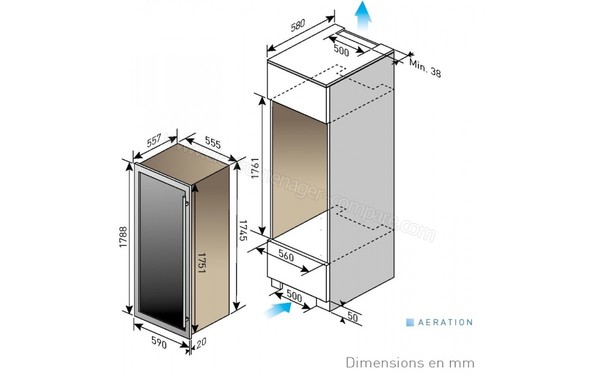 LE CHAI LT890 - Sch&eacute;ma de l'encastrement