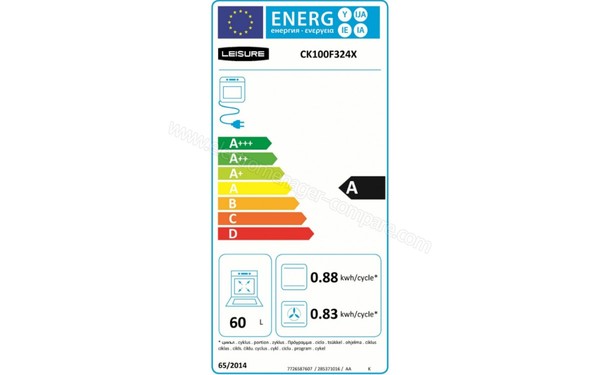 LEISURE CK100F324X - Etiquette &eacute;nergie four 2
