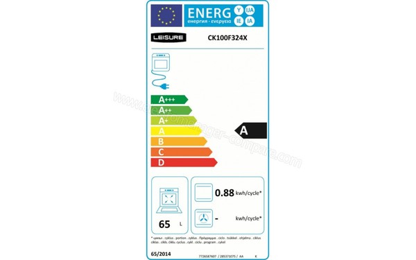 LEISURE CK100F324X - Etiquette &eacute;nergie four 3