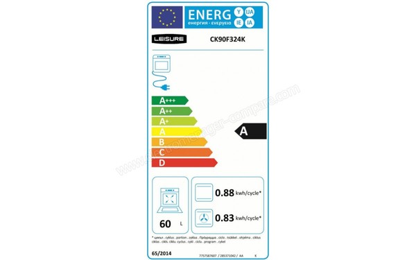 LEISURE CK90F324K - Etiquette &eacute;nergie four 2
