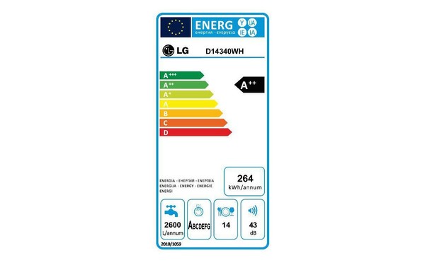 LG D14340WH - &Eacute;tiquette &eacute;nergie