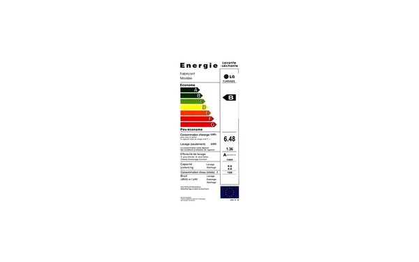 LG F1496AD1 - &Eacute;tiquette &eacute;nergie