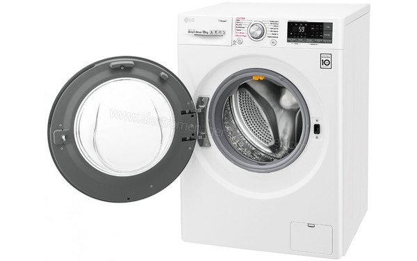 LG F14J72WHST - Vue 3/4 droite hublot ouvert