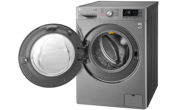 LG F14J82IXS - Vue 3/4 droite avec hublot ouvert