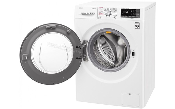 LG F14J82WHS - Vue 3/4 droite hublot ouvert