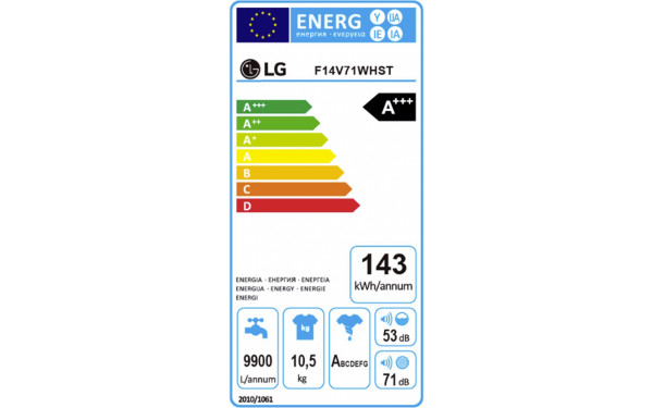 LG F14V71WHST - &Eacute;tiquette &eacute;nergie