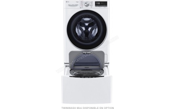 LG F14V71WHS - Vue de face avec TWINWash mini (cr&eacute;dit : Boulanger)