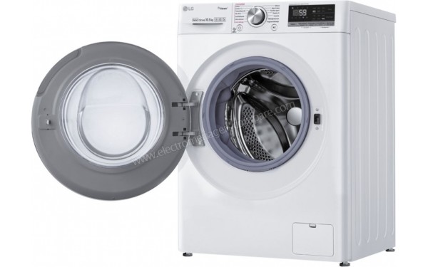 LG F14V71WHS - Vue 3/4 droite hublot ouvert (cr&eacute;dit : Boulanger)