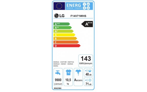 LG F14V71WHS - &Eacute;tiquette &eacute;nergie