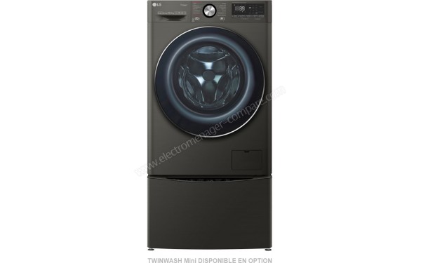 LG F14V92BS - Vue de face avec Twin Wash Mini disponible en option (cr&eacute;dit : Boulanger)