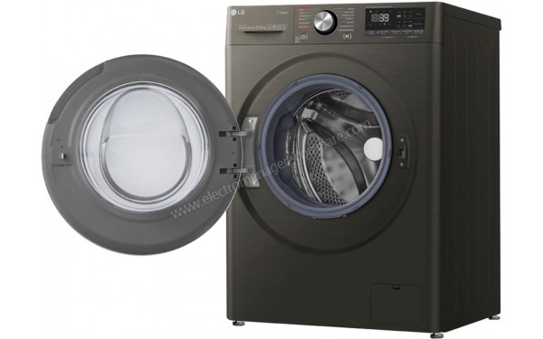 LG F14V92BS - Vue 3/4 droite avec hublot ouvert (cr&eacute;dit : Boulanger)