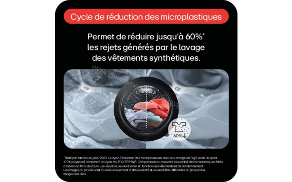 LG F164X71WSTA - Cycle de r&eacute;duction des microplastiques