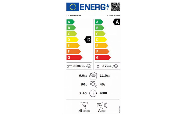LG F164X76BSTA - &Eacute;tiquette &eacute;nergie v2