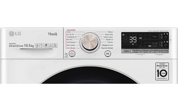 LG F16V76WSTAE - Panneau de commandes