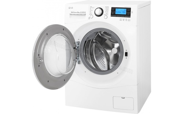 LG F24872WH - Vue 3/4 droite hublot ouvert (cr&eacute;dit : Boulanger)