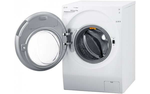 LG F24G1GWHS - Vue 3/4 droite hublot ouvert