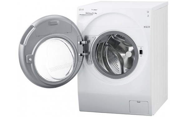 LG F286G1GWRH - Vue 3/4 droite hublot ouvert