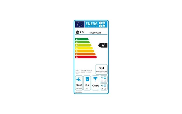 LG F32580WH - &Eacute;tiquette &eacute;nergie
