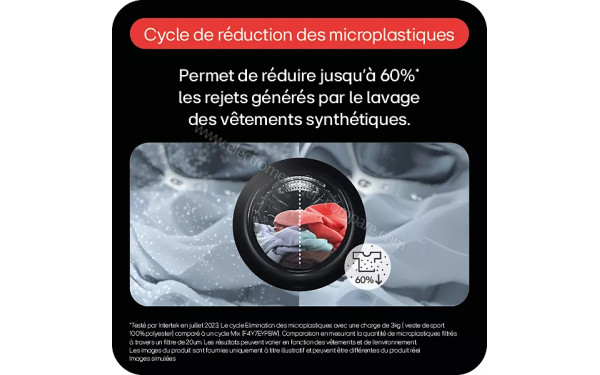 LG F34X76BSTA - Cycle de r&eacute;duction des microplastiques