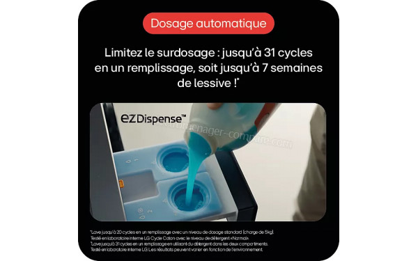 LG F34X76BSTA - Dosage automatique