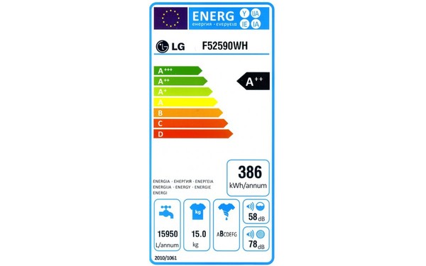 LG F52590WH - &Eacute;tiquette &eacute;nergie