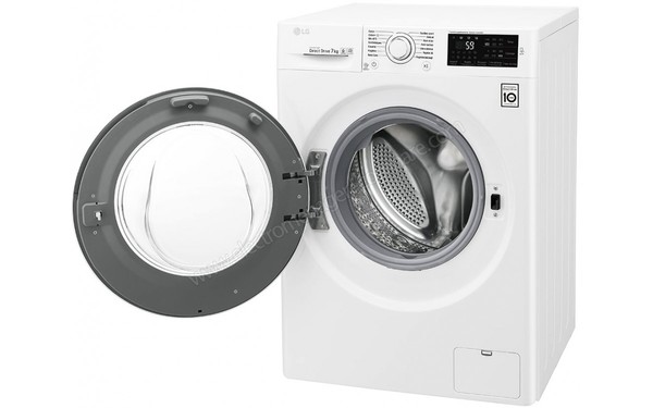 LG F72J53WH - Vue 3/4 droite porte ouverte