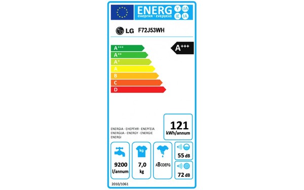 LG F72J53WH - &Eacute;tiquette &eacute;nergie