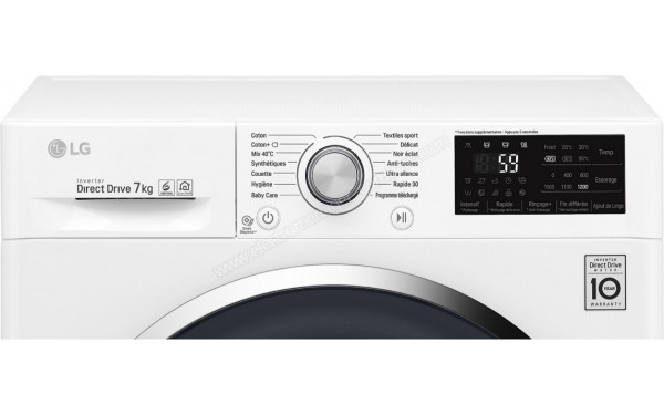 LG F72SJ62WH - Panneau de commandes