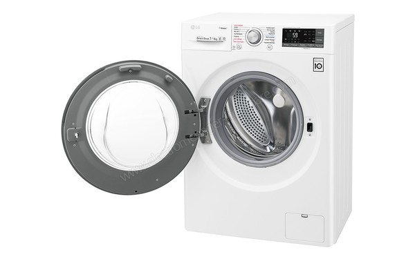 LG F742J71WRS - Vue 3/4 droite hublot ouvert