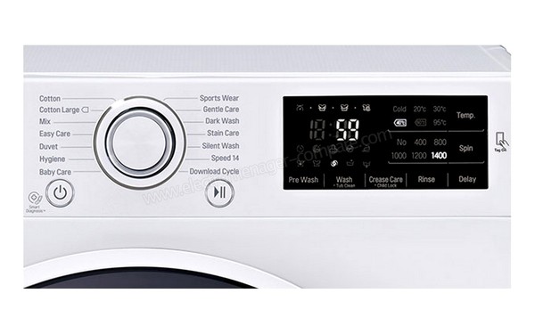 LG F74841WH - Panneau de commandes