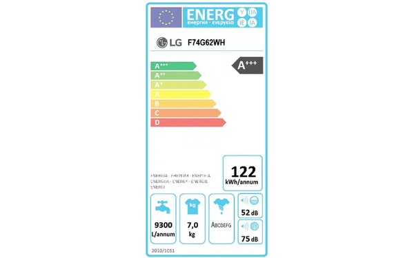 LG F74G62WHS - &Eacute;tiquette &eacute;nergie