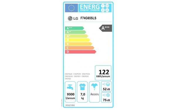 LG F74G65SLS - &Eacute;tiquette &eacute;nergie