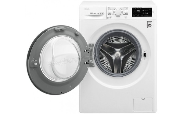 LG F74J60WHW - Vue de face hublot ouvert