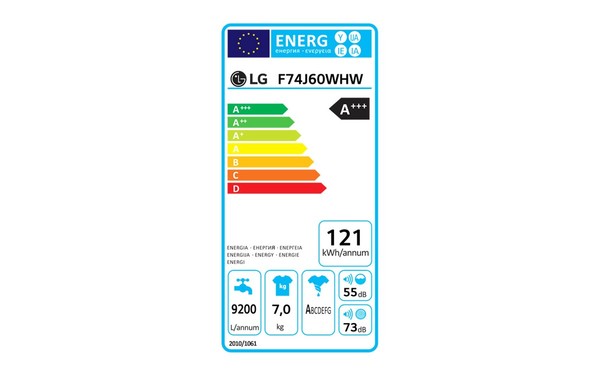 LG F74J60WHW - &Eacute;tiquette &eacute;nergie