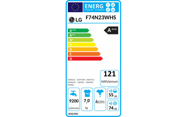 LG F74N23WHS - &Eacute;tiquette &eacute;nergie