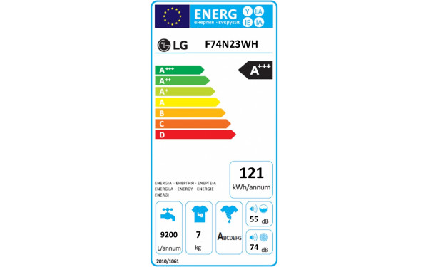 LG F74N23WH - &Eacute;tiquette &eacute;nergie