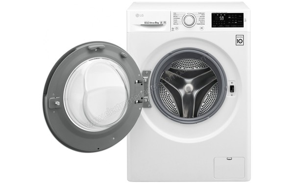 LG F82J53WH - Vue de face hublot ouvert