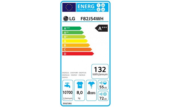 LG F82J54WH - &Eacute;tiquette &eacute;nergie
